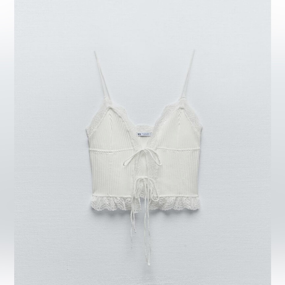 White Zara top